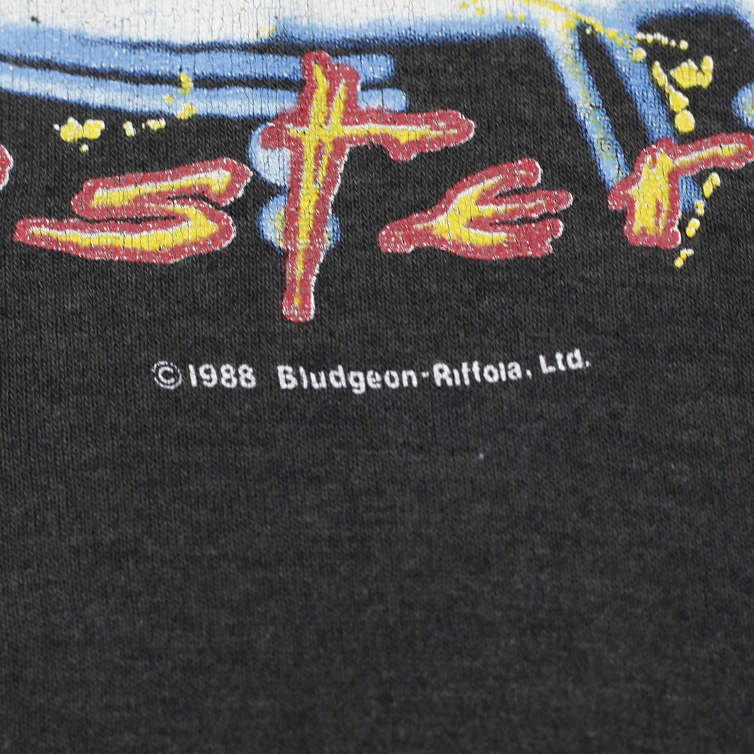 Vintage Def Leppard 1988 Hysteria World Tour Band T-Shirt Charcoal Single Stitch