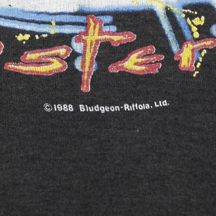 Vintage Def Leppard 1988 Hysteria World Tour Band T-Shirt Charcoal Single Stitch