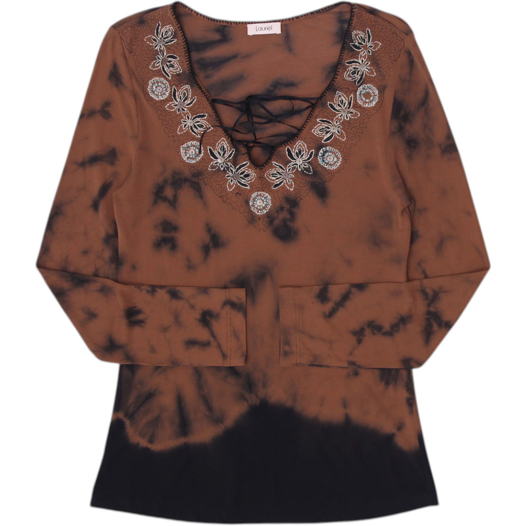 Y2K Laurèl Tie Dye Long Sleeve Top Size 40 | Migration_Y2K Tops | Fashion Rerun