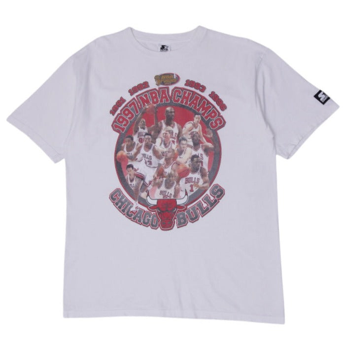 Vintage 1990s Starter Chicago Bulls 1997 NBA Champions T-Shirt Made In USA L | Migration_T-Shirts | Fashion Rerun