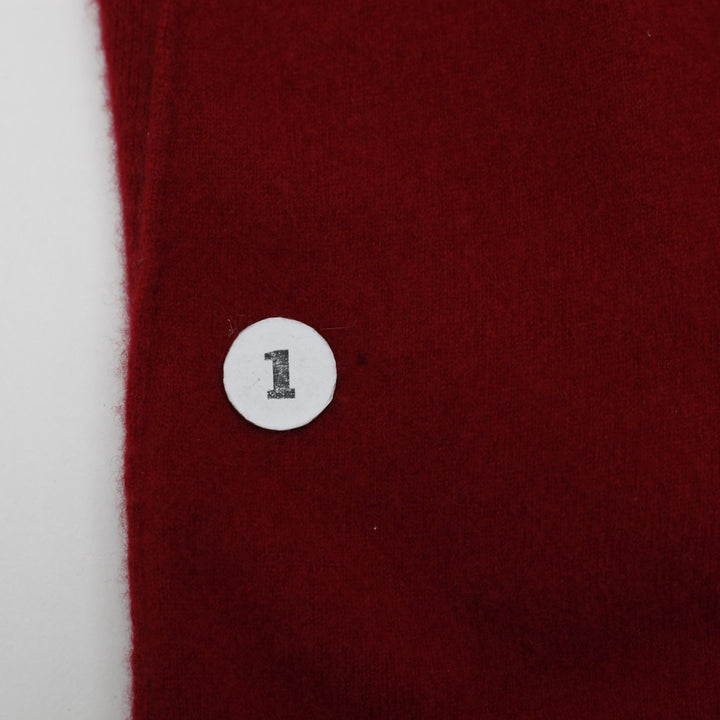 Ladies J Jill 100% Cashmere V-Neck Sweater Red Split Hem Size L