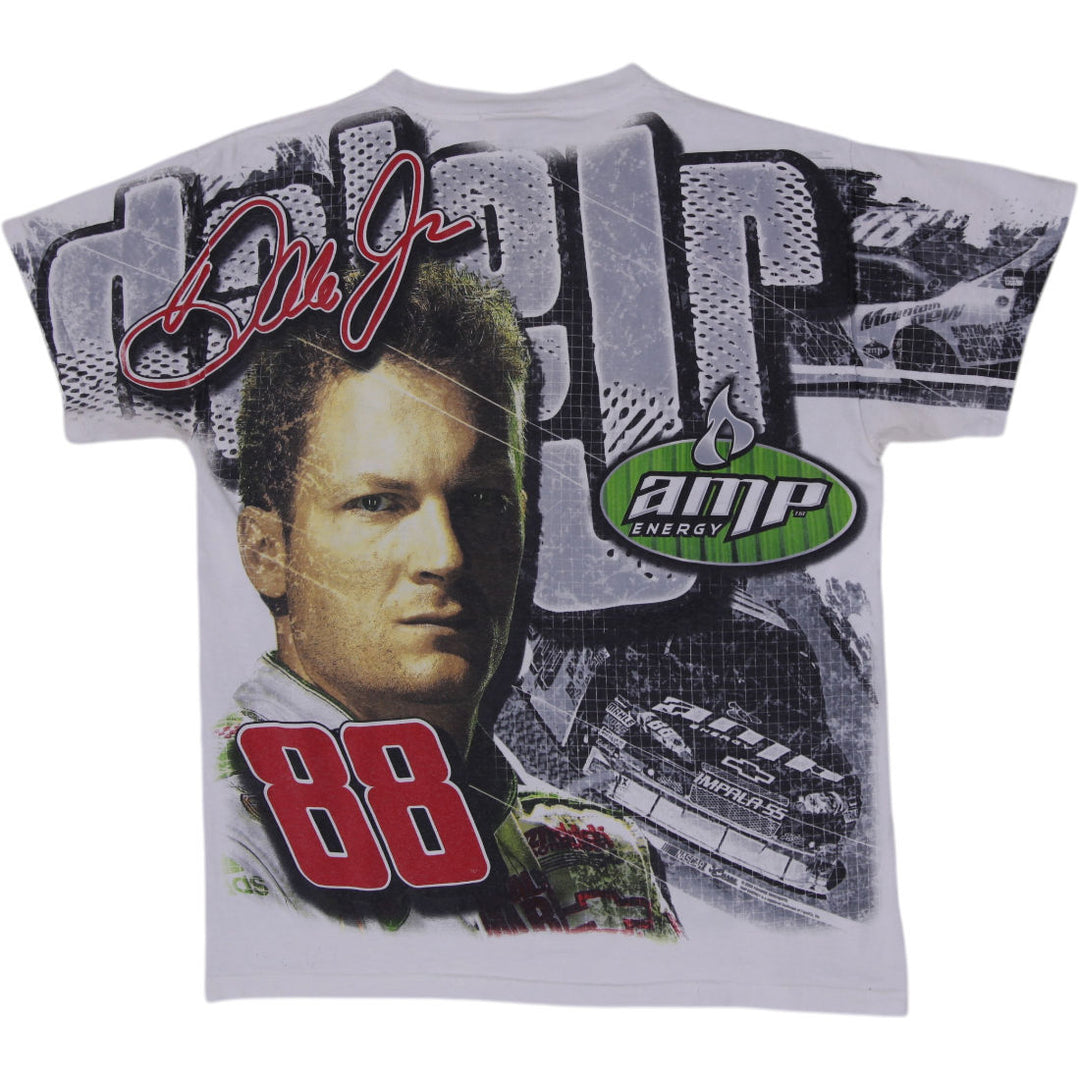 Vintage Dale Earnhardt Jr #88 AMP Energy NASCAR All Over Print Graphic T-Shirt M