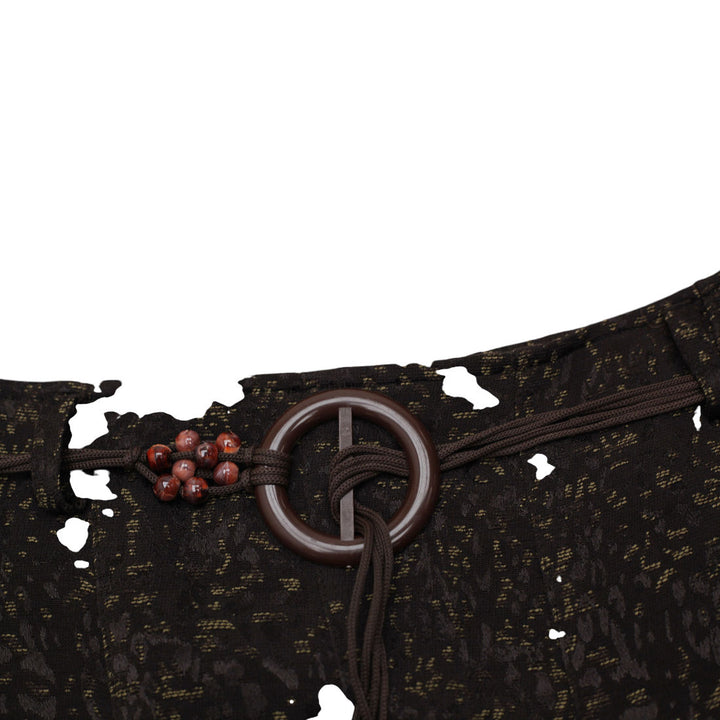 Y2K Ladies Parsing Skirt Brown Floral Boho Gypsy Style