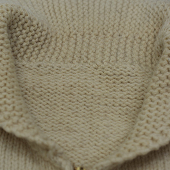 Vintage Cream Hand Knit Horse Cowichan Ladies Sweater