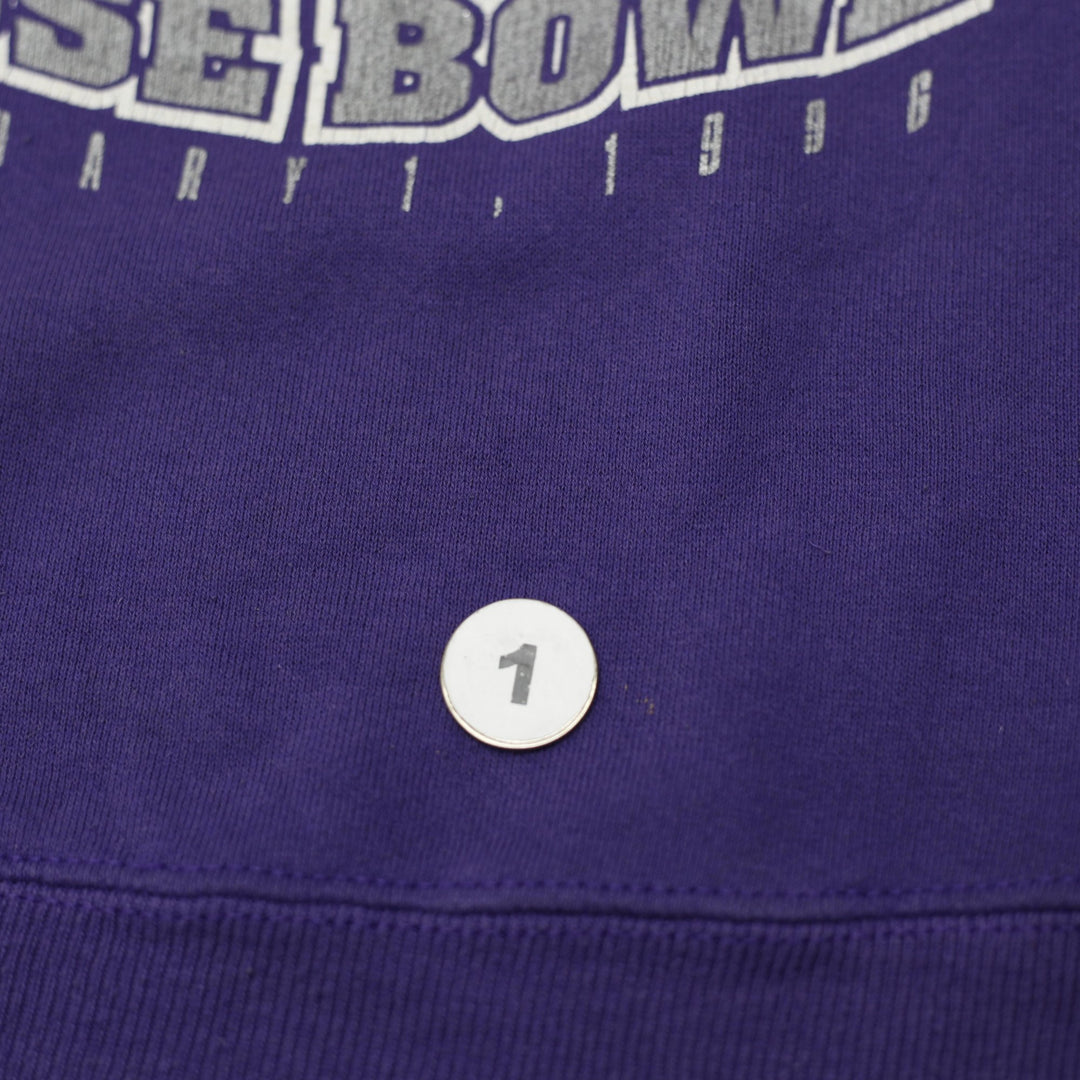 Vintage 90s Nutmeg Mills Northwestern Rose Bowl Sweatshirt Purple Crewneck