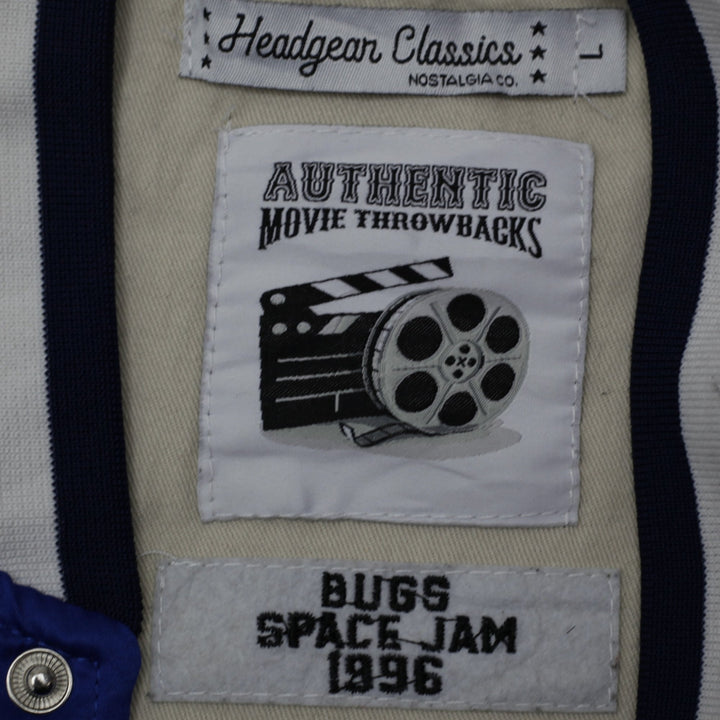 Vintage Headgear Classics Space Jam Bugs Bunny Tune Squad Satin Bomber Jacket L