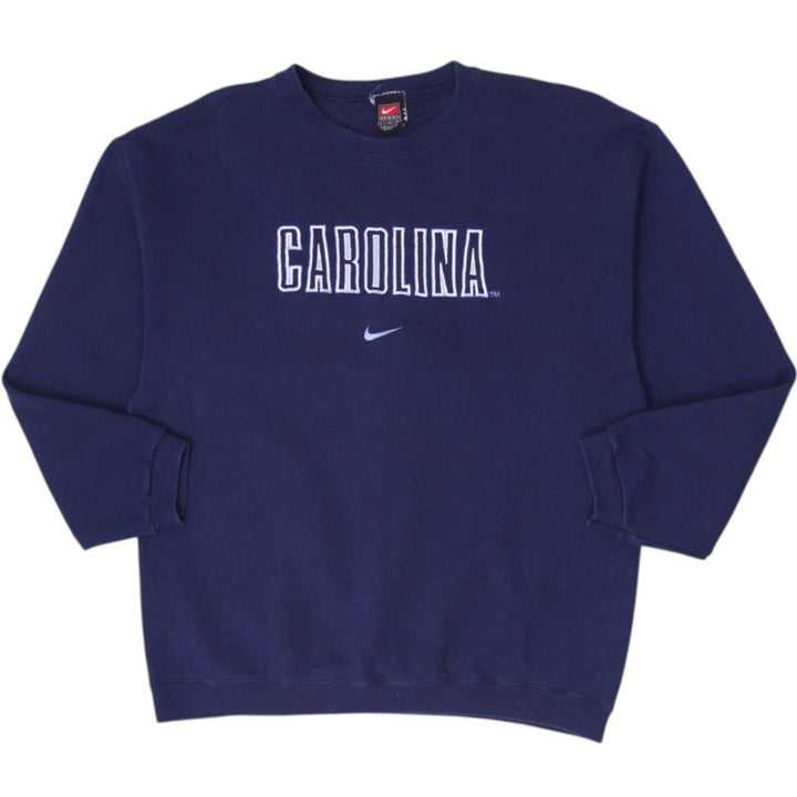 Vintage 90s Nike Center Swoosh Carolina UNC Crewneck Sweatshirt Size L