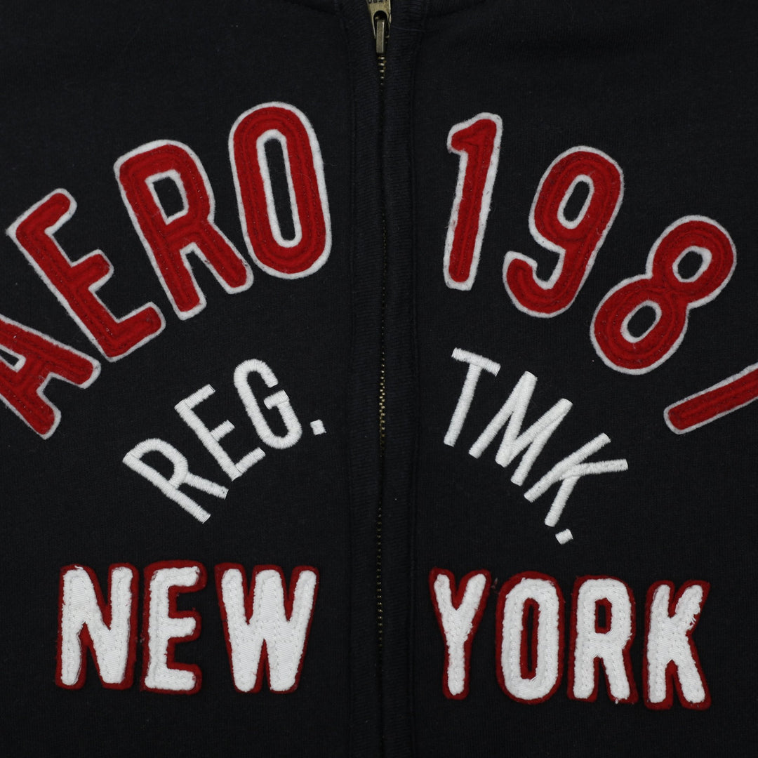Mens Aeropostale Aero 1987 NY Full Zip Fleece Hoodie Size M