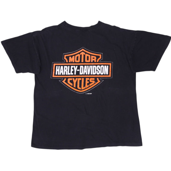 Vintage Harley Davidson Cartoon Style Graphic T-Shirt Size L | Migration_T-Shirts - Side View | Fashion Rerun