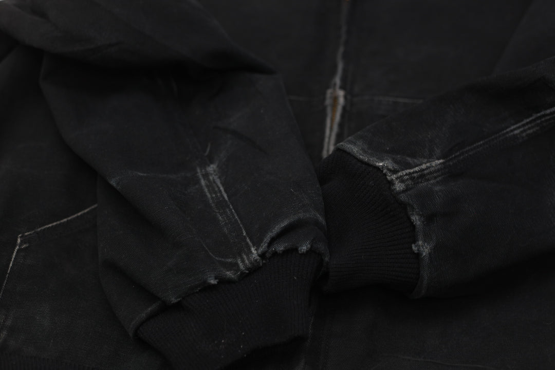 Vintage Carhartt J131BLK Canvas Zip Up Hooded Jacket