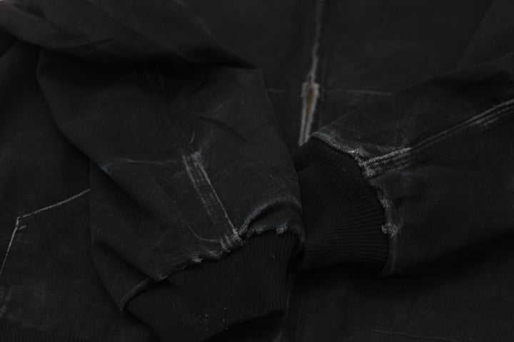Vintage Carhartt J131BLK Canvas Zip Up Hooded Jacket