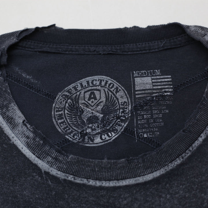 Y2K Affliction Skull Graphic Streetwear T-Shirt Size M