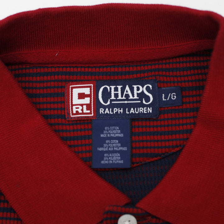 Vintage 90s Chaps Ralph Lauren Striped Polo T-Shirt Size L