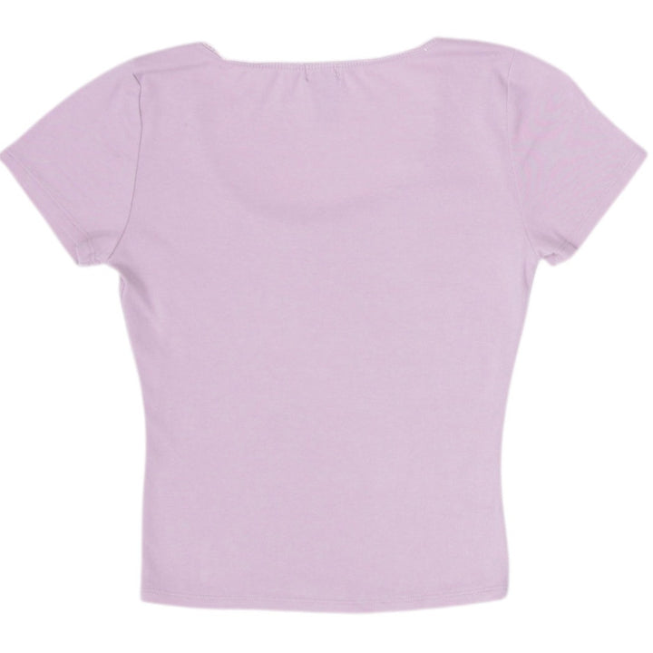 Y2K Ladies Tillys Bow Detail Short Sleeve tee Size S