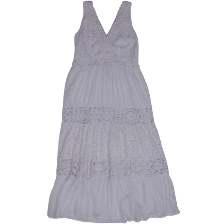 Y2K White Lace Maxi Dress - Size L | Migration_Dresses | Fashion Rerun