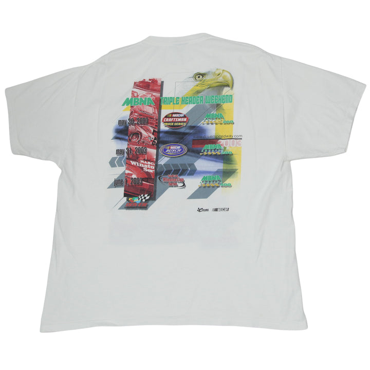 2003 Vintage MBNA Triple Header Weekend Nascar Racing T-Shirt XL