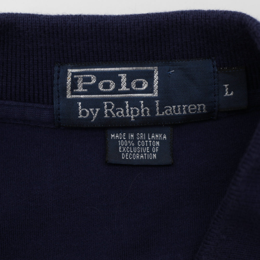Mens Polo By Ralph Lauren Navy Short Sleeve Polo T-Shirt Size L