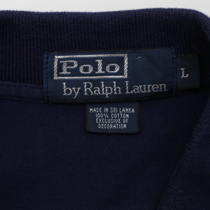 Mens Polo By Ralph Lauren Navy Short Sleeve Polo T-Shirt Size L