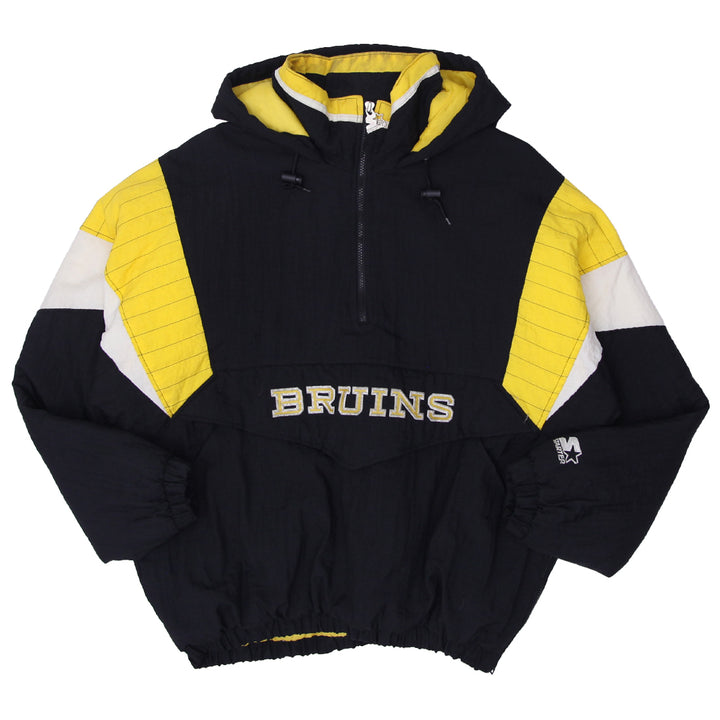 Vintage Starter Boston Bruins Quarter Zip Quilt Hooded Jacket L - Fashion Rerun Vintage Migration_Jacket