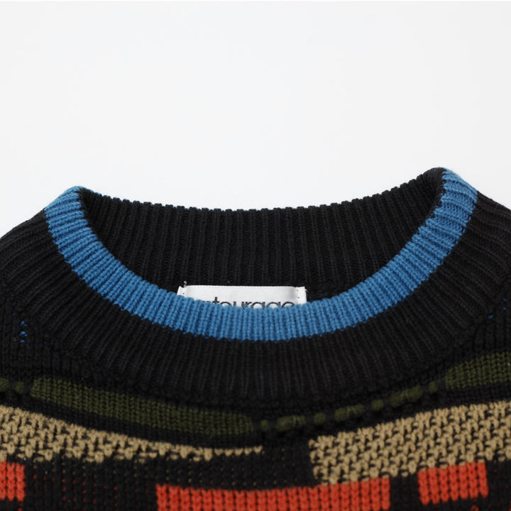 Entourage Graphic Knit Sweater Size L