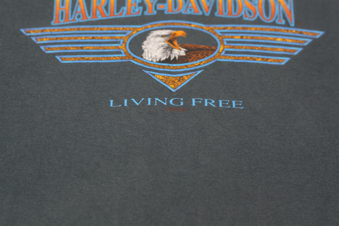 Vintage Harley Davidson Carolina Gastonia NC T-Shirt S.Stitch Made In USA XL