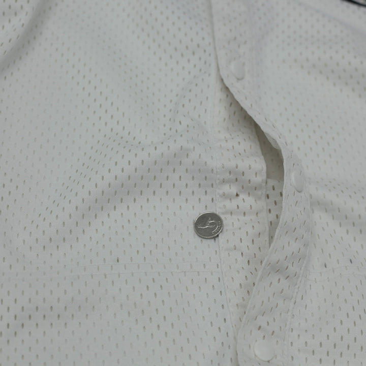 Vintage Nike XXL White Mesh Button Up Shirt - Fashion Rerun Vintage Migration_Jersey