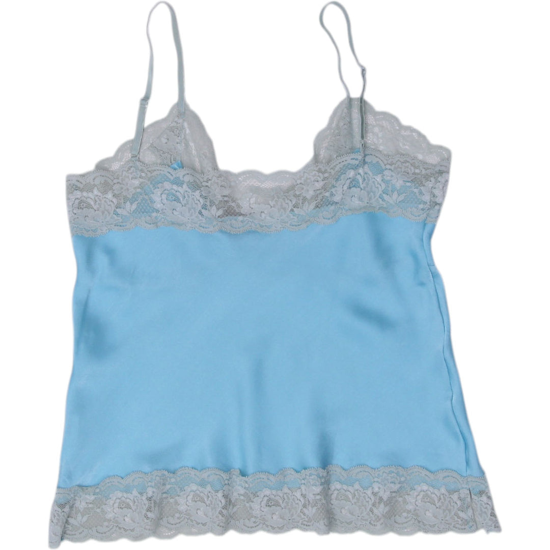 Y2K Ladies Hartmut Leetink "Esclusivo Per Lei" Satin & Lace Cami Top