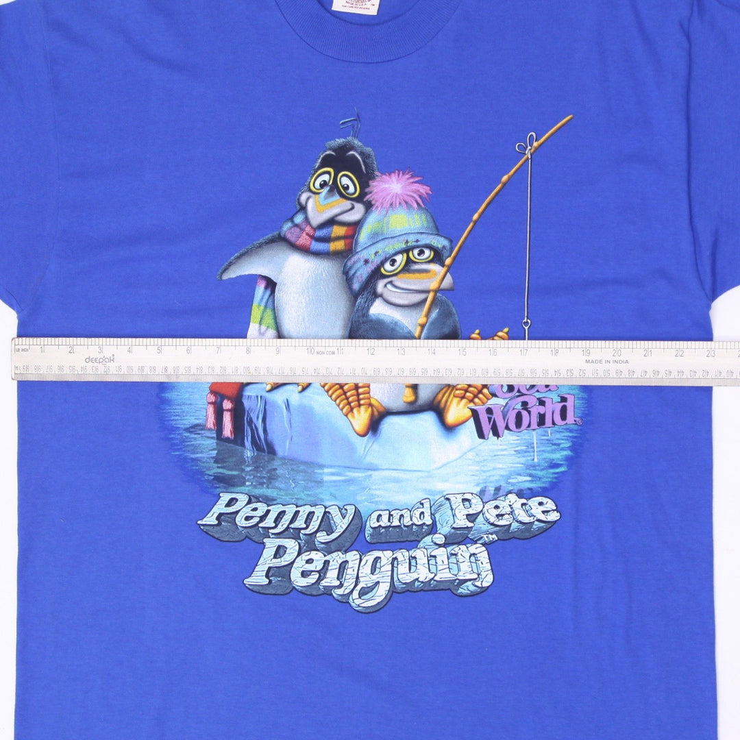 Vintage 80s-90s SeaWorld Penny and Pete Penguin T Shirt Single Stitch USA XL