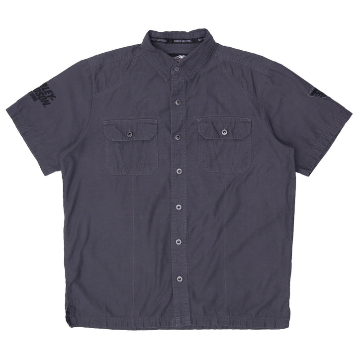 Mens Harley Davidson Motor Clothes Short Sleeve Shirt - Fashion Rerun Vintage Migration_Shirt