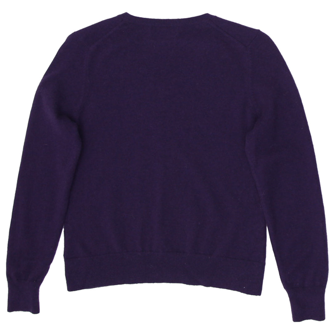 Ladies Lands End V-Neck 100% Cashmere Sweater