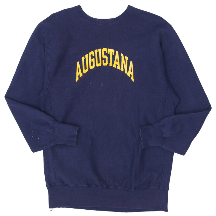 Vintage 90's Champion Reverse Weave Augustana Navy Sweatshirt Made In USA XXXL - Fashion Rerun Vintage Migration_Sweaters