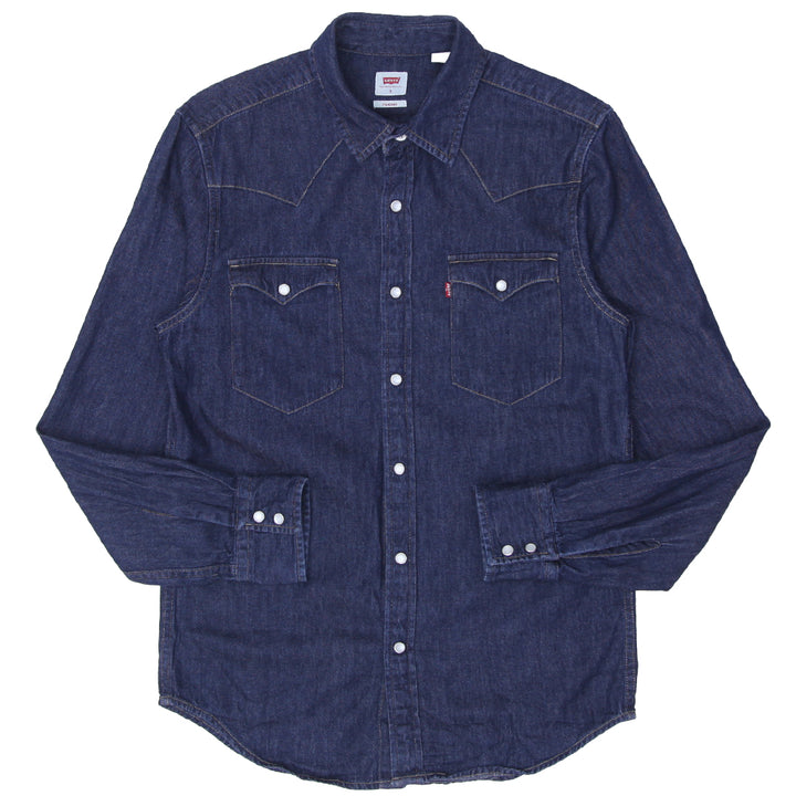 Mens Levi Strauss Pearl Button Denim Shirt - Fashion Rerun Vintage Migration_Shirt