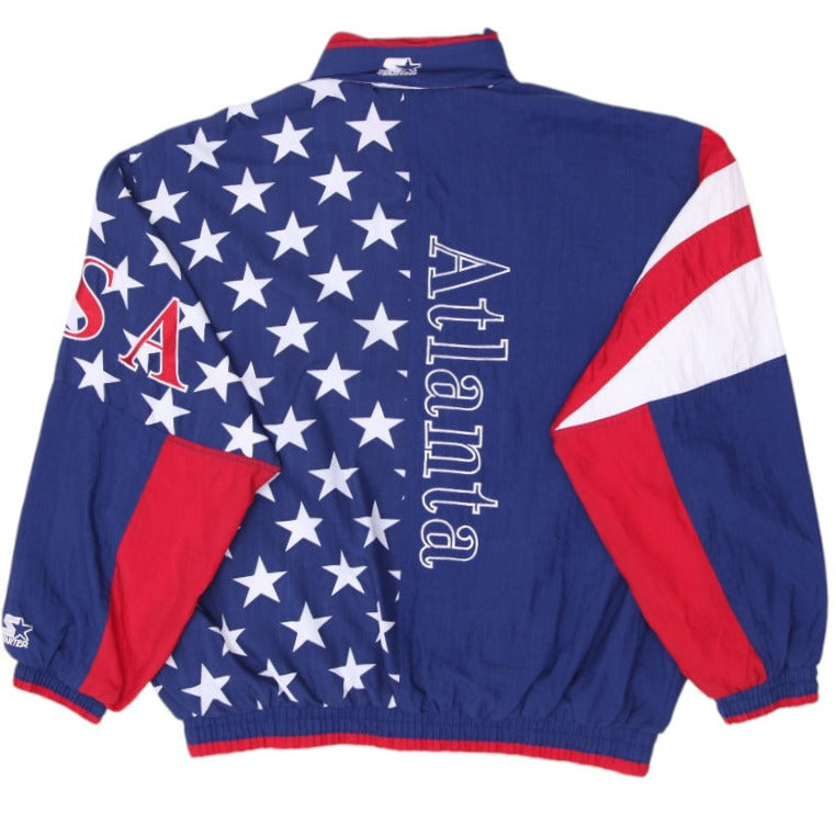 Vintage Starter 1996 Atlanta Olympics Team USA Windbreaker Jacket XL | Migration_Jackets - Side View | Fashion Rerun