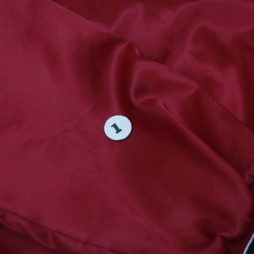 Vintage Chicago Bulls 80s Chalk Line Satin Bomber Jacket L | Migration_Jackets - Alternate View | Fashion Rerun
