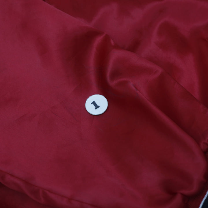 Vintage Chicago Bulls 80s Chalk Line Satin Bomber Jacket L | Migration_Jackets - Alternate View | Fashion Rerun