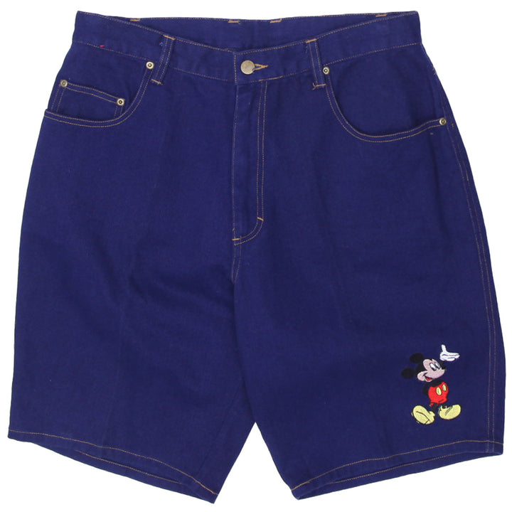 Ladies Disney Denim Shorts Blue Jean Shorts 90s Mickey Unlimited Mickey