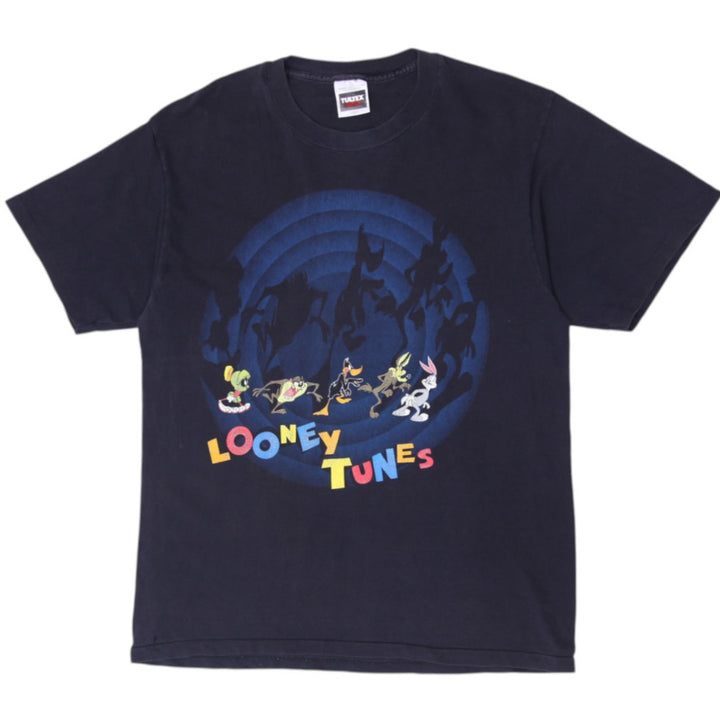 Vintage 90s Warner Bros Looney Tunes Character Circle T-Shirt Size L