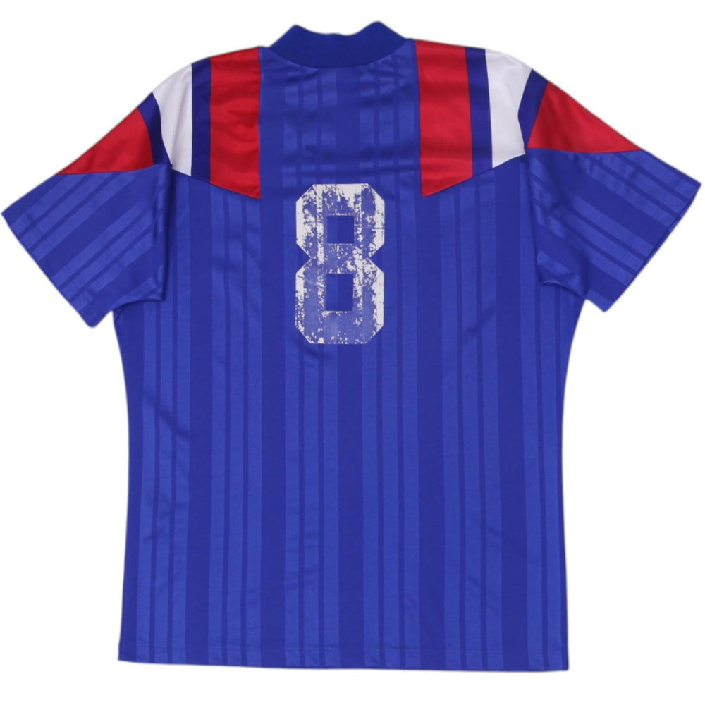 Vintage Adidas France 1992-1994 Home Soccer Jersey | Migration_Jerseys - Side View | Fashion Rerun