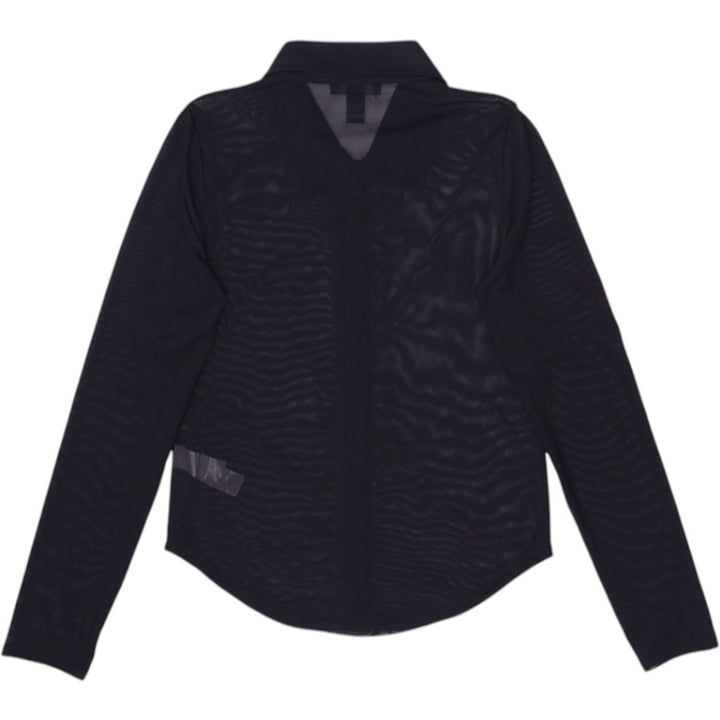 Y2K Ladies Streetwear Society Sheer Long Sleeve Blouse Top Size L