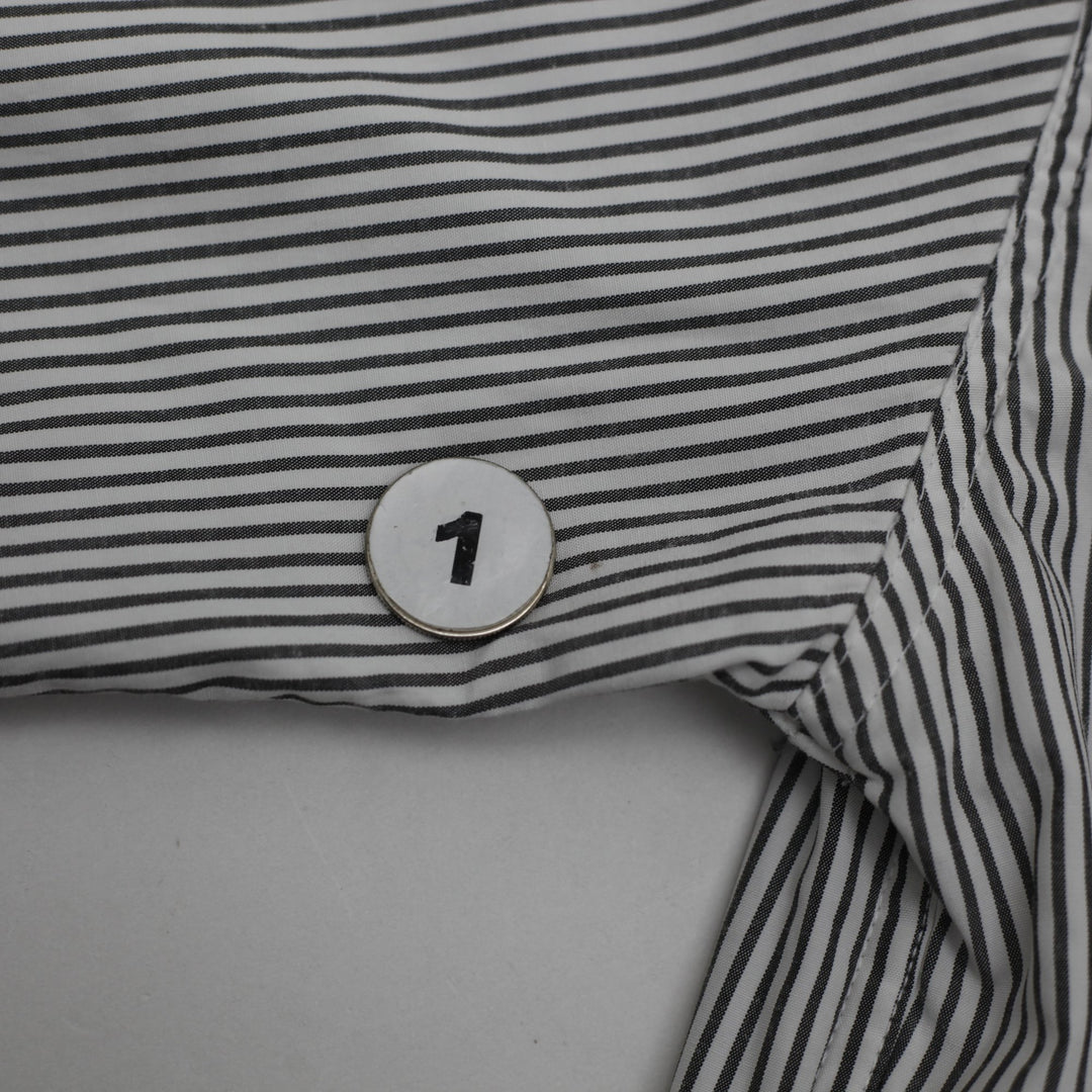 Vintage 90s Stussy Pinstripe Thermolite Lined Button Up Shirt Size S