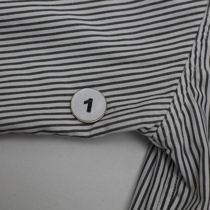 Vintage 90s Stussy Pinstripe Thermolite Lined Button Up Shirt Size S