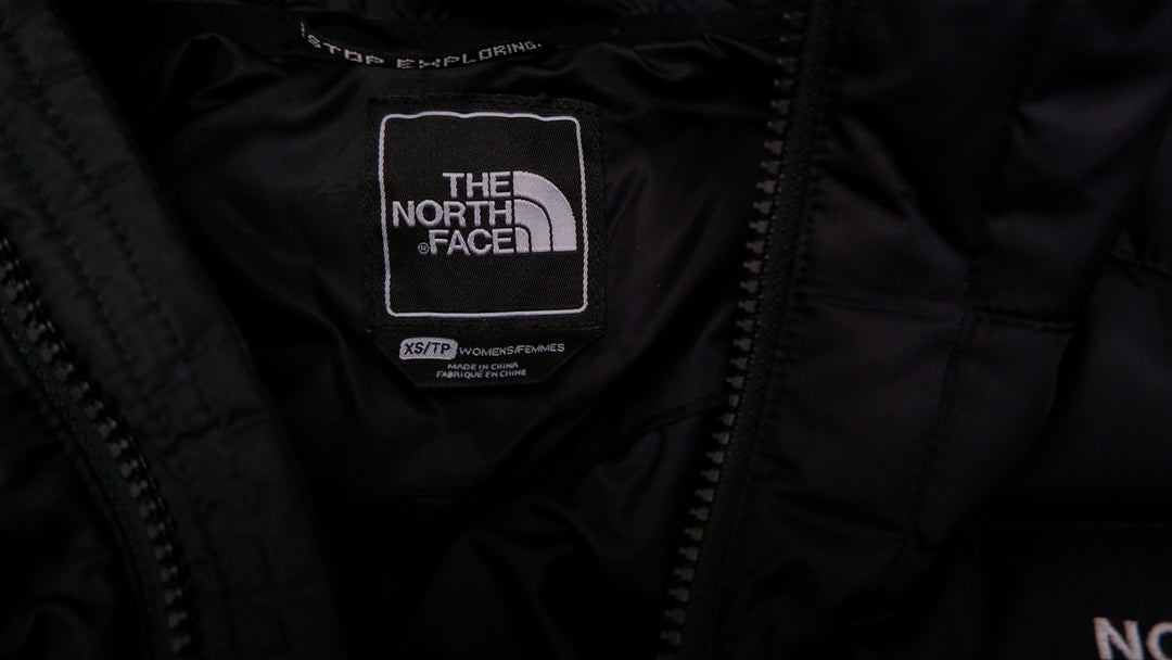 Ladies The North Face F09 550 Puffer Hooded Zip Up Crop Jacket