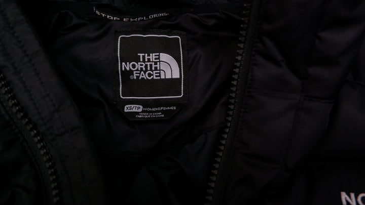 Ladies The North Face F09 550 Puffer Hooded Zip Up Crop Jacket