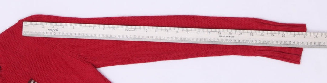 Vintage Ladies Red Polo Jeans Co. Ralph Lauren American Flag Knitted Sweater