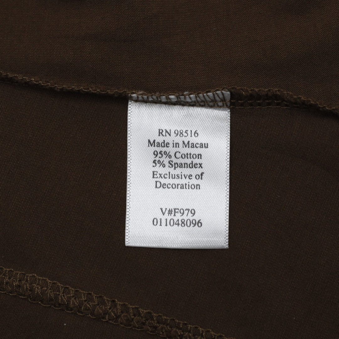 Y2K Ladies Coldwater Creek Lace Trimmed Cami Tank Top Chocolate Brown Size S