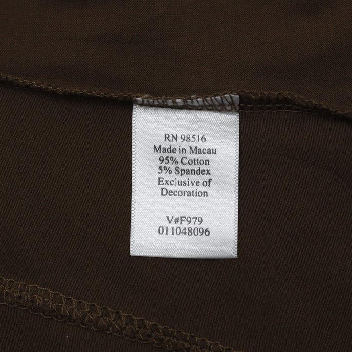 Y2K Ladies Coldwater Creek Lace Trimmed Cami Tank Top Chocolate Brown Size S