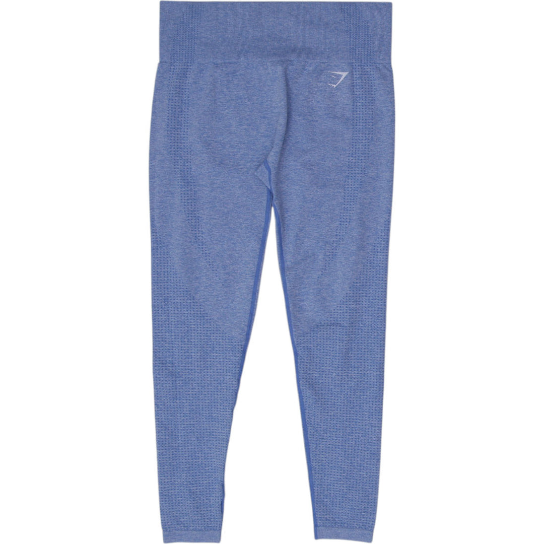Ladies Gymshark Seamless Leggings Blue Breathable Fit