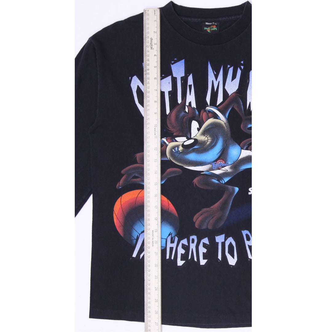 Vintage 1996 Space Jam Taz "Outta My Way" Long Sleeve Graphic T-Shirt