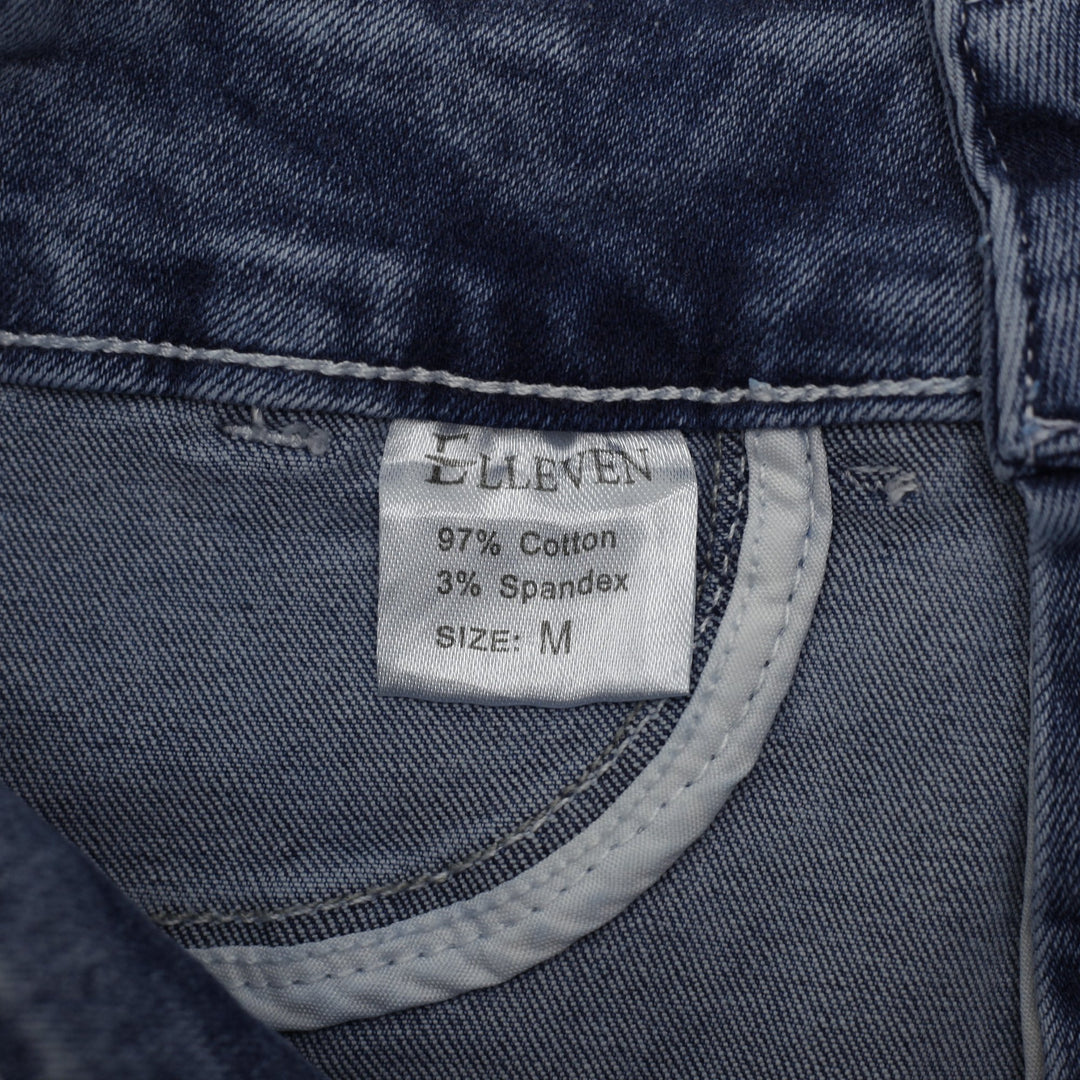 Y2K Ladies Eleven Denim Cargo Pockets Mini Skirt Size M