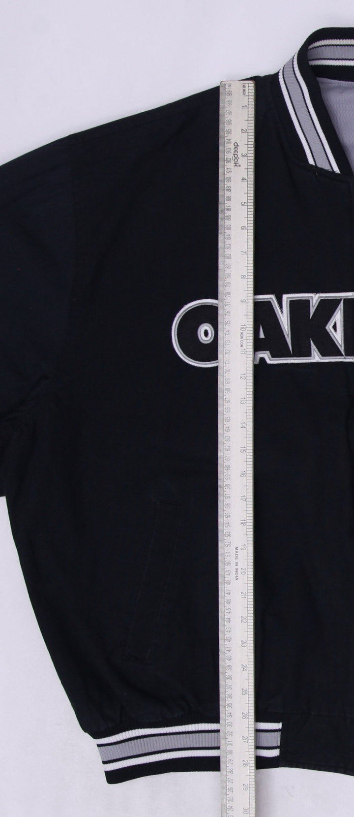 Vintage Mens NFL G-III Carl Banks Oakland Reversible Varsity Jacket Size XXL